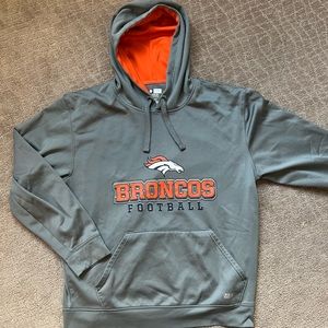 Broncos Hoodie Size L Grey and Orange